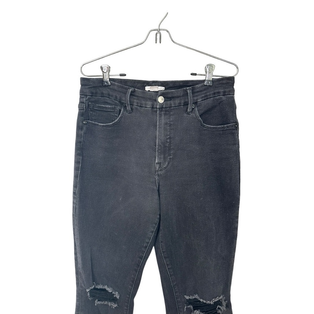 Good American Good Straight Ripped Fray Hem Crop Jeans 12/31 - Picture 4 of 8